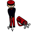 Dibujo Jugador de golf II pintado por cristobal