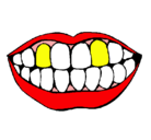 Dibujo Boca y dientes pintado por Azucenauioleta