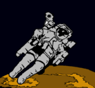 Dibujo Astronauta en el espacio pintado por rodrigo