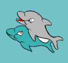 Dibujo Delfines pintado por delfiiiiin