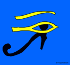 Dibujo Ojo Horus pintado por egiptian