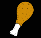 Dibujo Muslitos de pollo pintado por gerardotorresramirez
