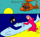 Dibujo Rescate ballena pintado por AGUSTINARESQUIN