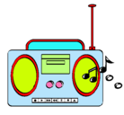 Dibujo Radio cassette 2 pintado por lucre