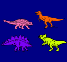 Dibujo Dinosaurios de tierra pintado por Santiago