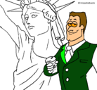 Dibujo Estados Unidos de América pintado por maxtin