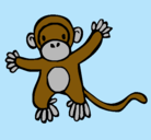 Dibujo Mono pintado por sami
