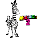 Dibujo Madagascar 2 Marty pintado por snoopy
