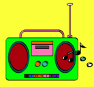 Dibujo Radio cassette 2 pintado por belenespel