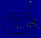 Dibujo Radio cassette 2 pintado por shoppy