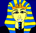 Dibujo Tutankamon pintado por rebeca