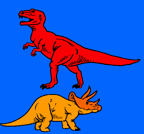 Triceratops y tiranosaurios rex