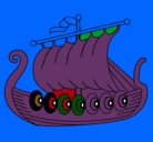 Dibujo Barco vikingo pintado por josiel