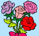 Dibujo Ramo de rosas pintado por mario