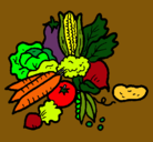 Dibujo verduras pintado por andrea.r.m