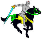 Dibujo Caballero a caballo IV pintado por sergi
