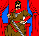 Dibujo Caballero rey pintado por mentasurio