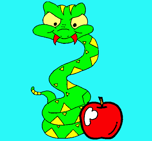 Serpiente y manzana