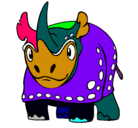 Dibujo Rinoceronte pintado por valentina3