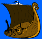 Dibujo Barco vikingo pintado por Karla