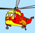 Dibujo Helicóptero al rescate pintado por Joaquin