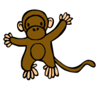 Dibujo Mono pintado por carlos