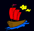 Dibujo Barco velero pintado por sebastian