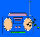 Dibujo Radio cassette 2 pintado por oscar