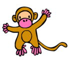 Dibujo Mono pintado por areli
