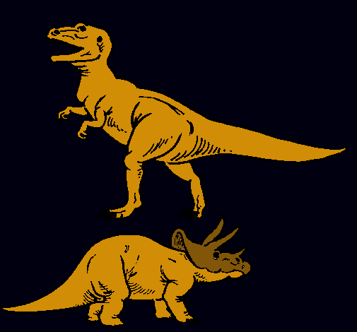 Triceratops y tiranosaurios rex