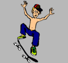 Dibujo Skater pintado por joaquinyjulieta