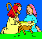 Dibujo Adoran al niño Jesús pintado por hellokitti