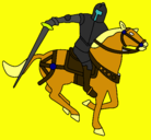 Dibujo Caballero a caballo IV pintado por carrasco
