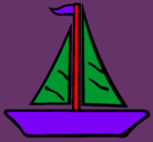 Dibujo Barco velero pintado por uva