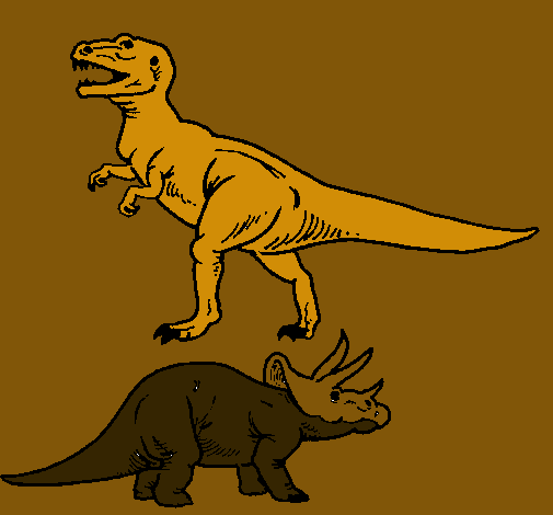 Triceratops y tiranosaurios rex