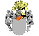 Dibujo Escudo de armas y casco pintado por malena