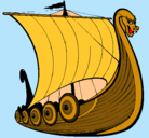 Dibujo Barco vikingo pintado por KIMISU