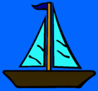 Dibujo Barco velero pintado por virginia