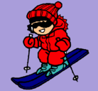Dibujo Niño esquiando pintado por oswaldo
