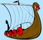 Dibujo Barco vikingo pintado por ELENAC.C.