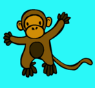 Dibujo Mono pintado por GINNA