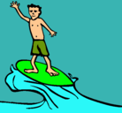 Dibujo Surfista pintado por Edgar