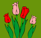 Dibujo Tulipanes pintado por lucía