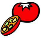 Dibujo Tomate pintado por silvia