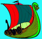 Dibujo Barco vikingo pintado por katherinnicol