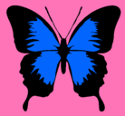 Dibujo Mariposa con alas negras pintado por oriana