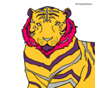 Dibujo Tigre pintado por javierk