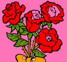 Dibujo Ramo de rosas pintado por camila
