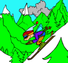 Dibujo Esquiador pintado por pablo