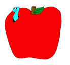 Dibujo Gusano en la fruta pintado por Seosrato